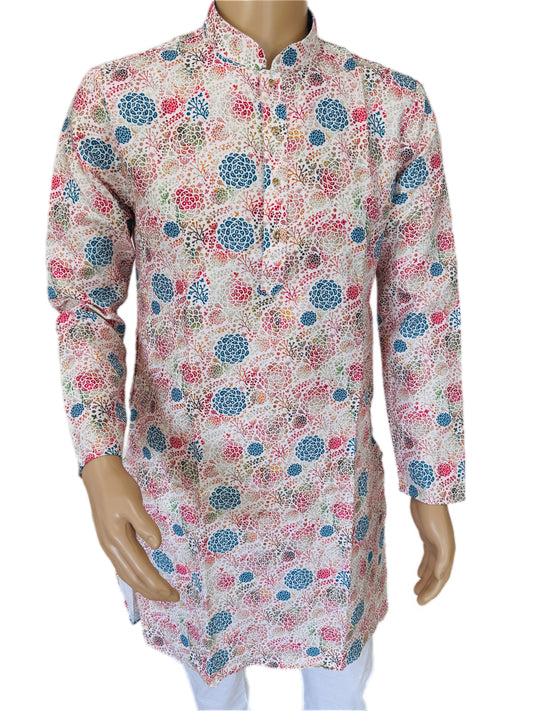 The Azure Plume – Cotton Blend Artisanal Kurta Set
