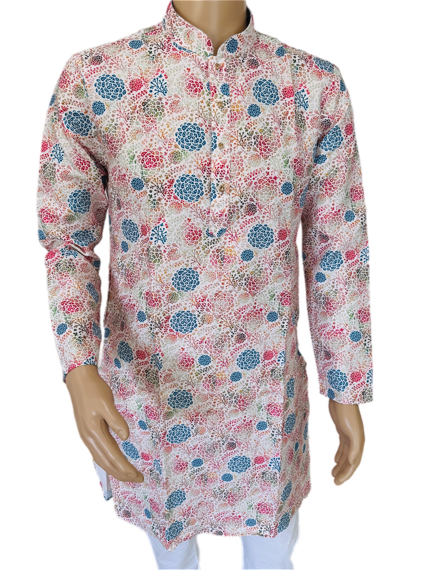 The Azure Plume – Cotton Blend Artisanal Kurta Set