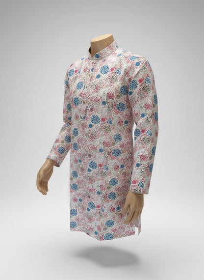 The Azure Plume – Cotton Blend Artisanal Kurta Set