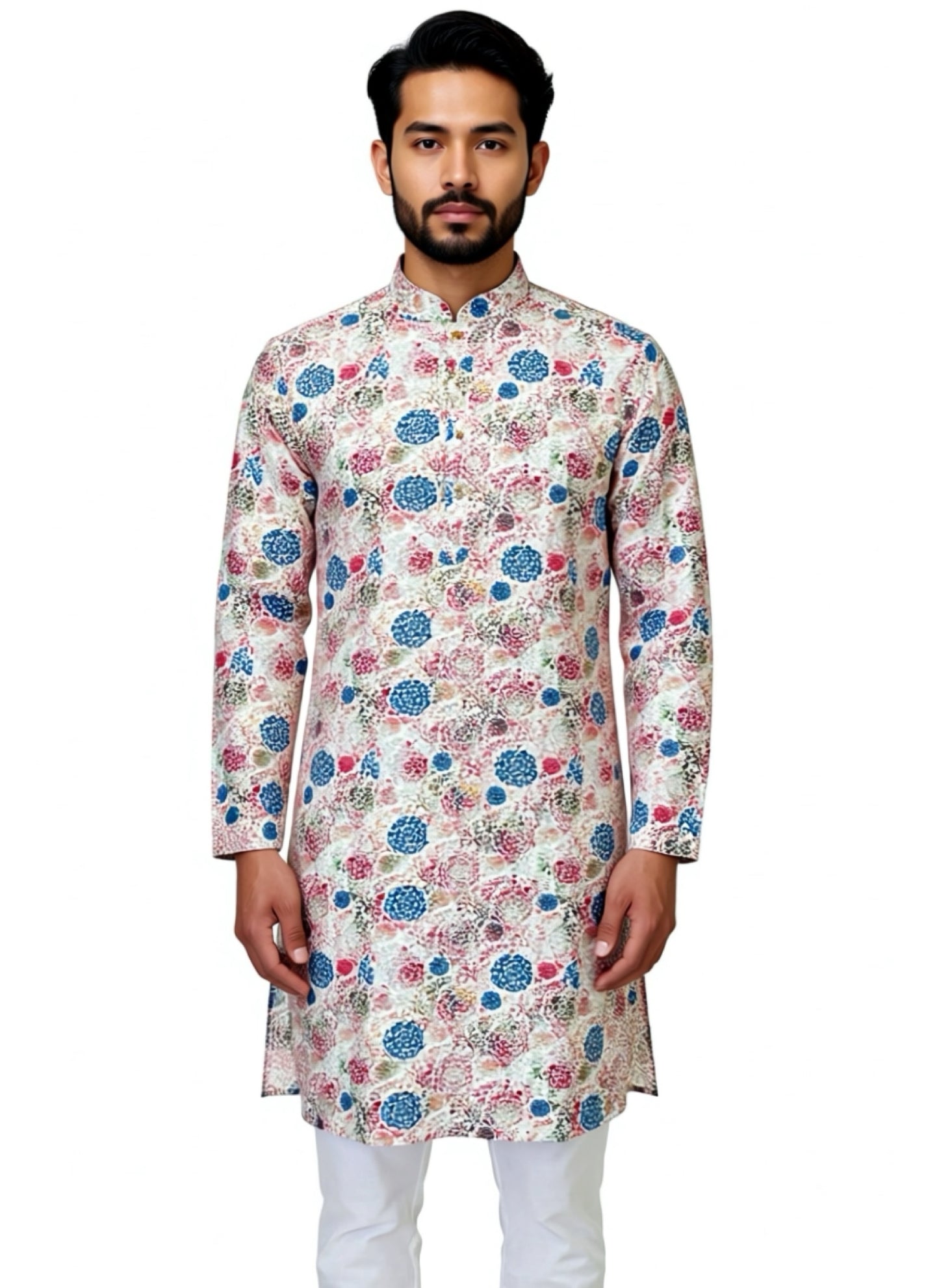 The Azure Plume – Cotton Blend Artisanal Kurta Set