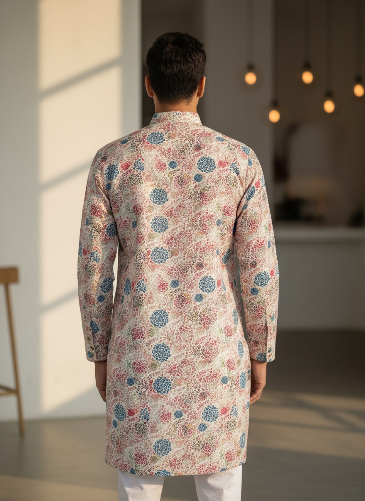 The Azure Plume – Cotton Blend Artisanal Kurta Set