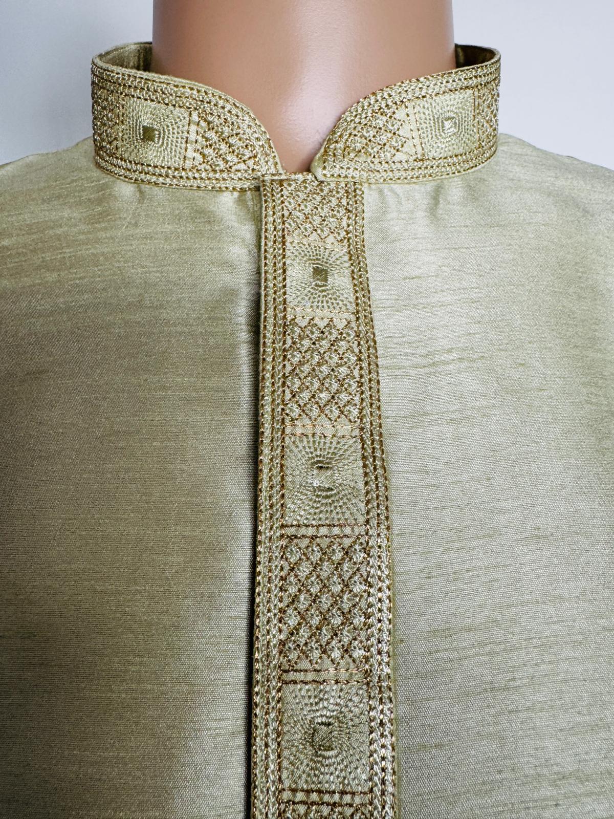 Silk Radiance - Champagne Beige Silk Kurta Set