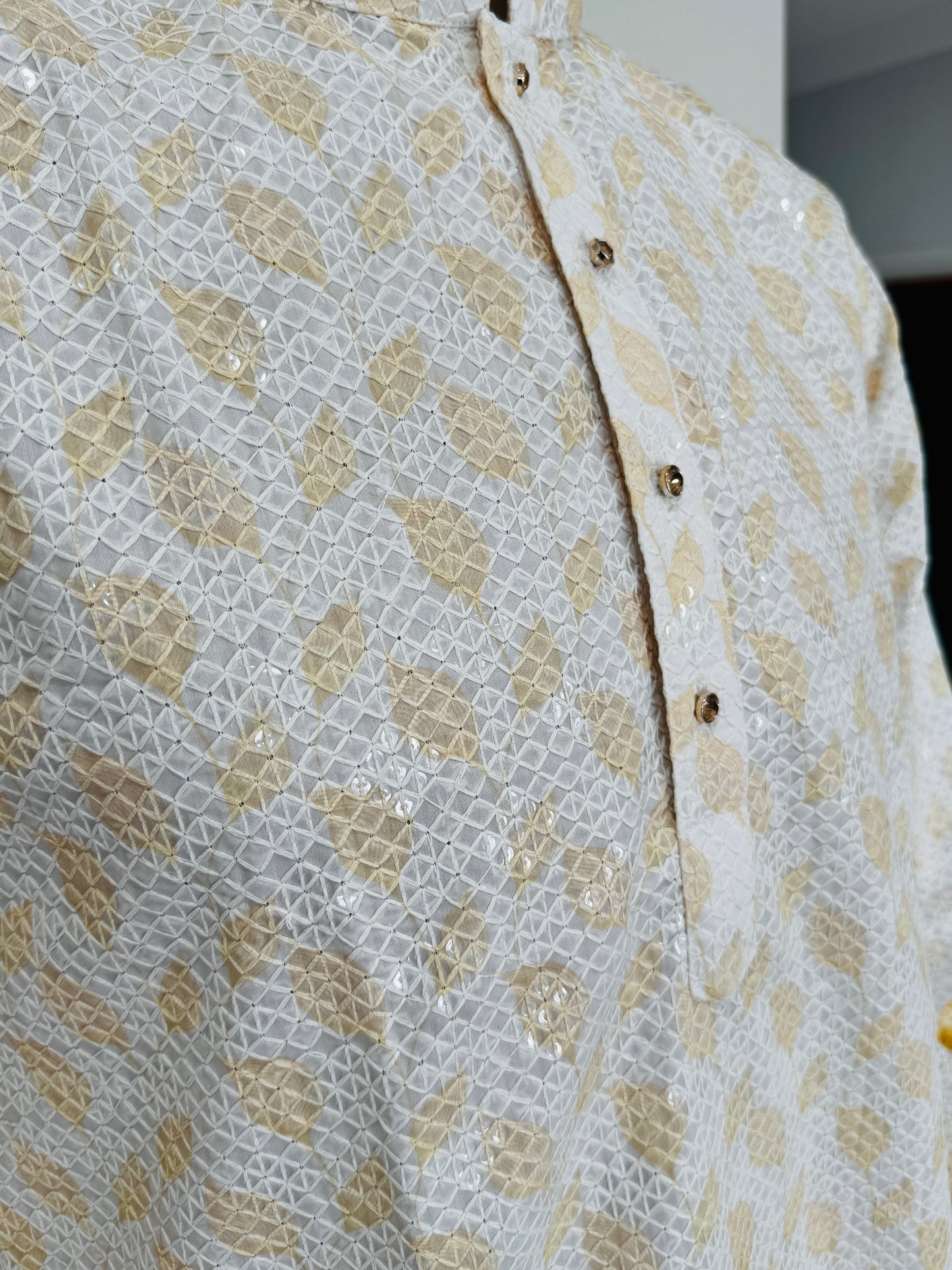 The Gilded Daaman – Sequin Jacquard Kurta Set