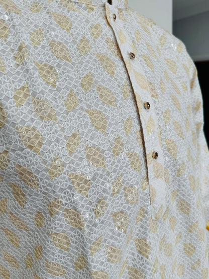 The Gilded Daaman – Sequin Jacquard Kurta Set