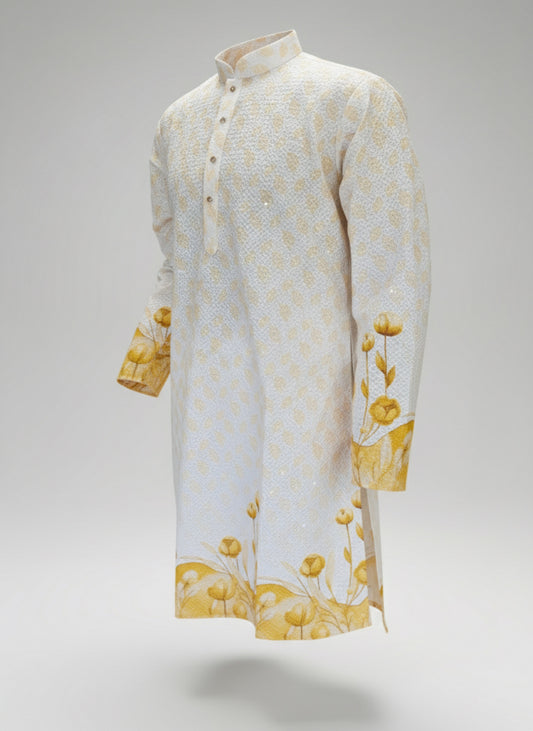 The Gilded Daaman – Sequin Jacquard Kurta Set