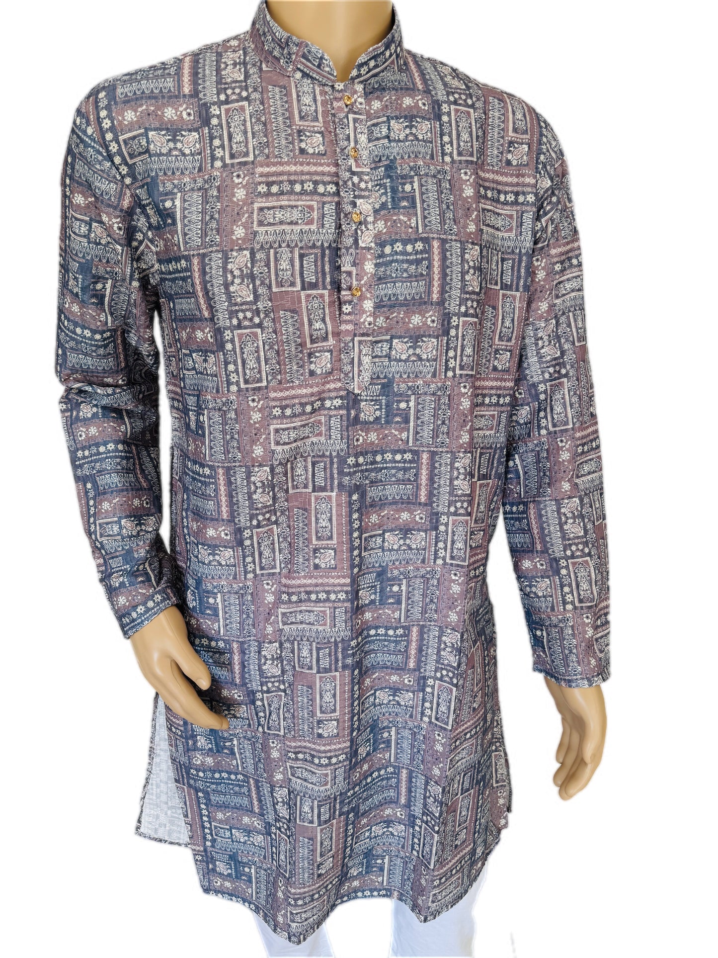 The Graphite Grid – Jacquard Cotton Blend Kurta Set