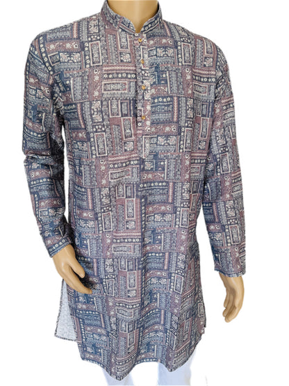 The Graphite Grid – Jacquard Cotton Blend Kurta Set