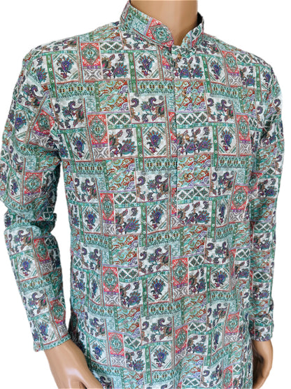 The Heritage Lattice – Cotton Blend Kurta Set