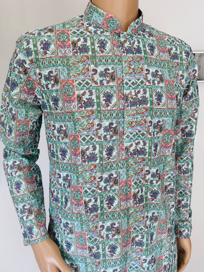 The Heritage Lattice – Cotton Blend Kurta Set