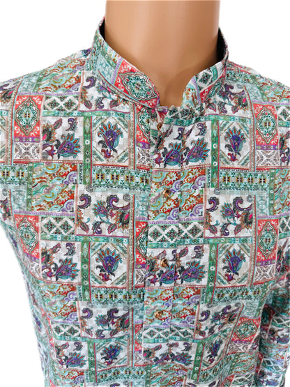 The Heritage Lattice – Cotton Blend Kurta Set