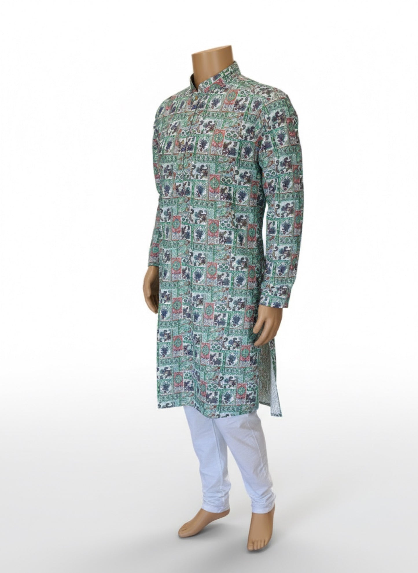 The Heritage Lattice – Cotton Blend Kurta Set