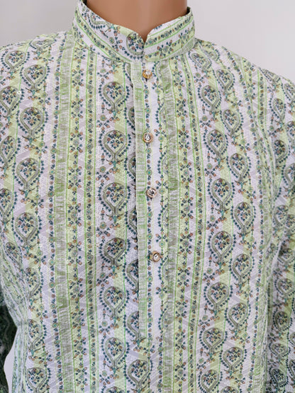 The Ivory Empire – Premium Jacquard Kurta