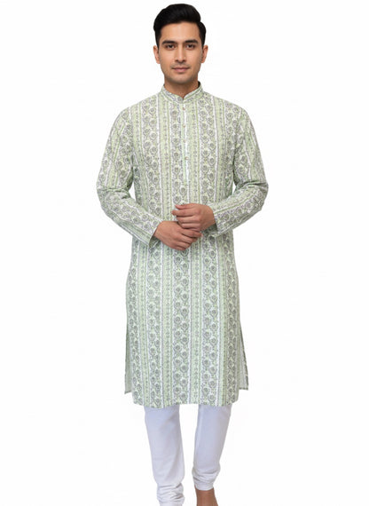 The Ivory Empire – Premium Jacquard Kurta