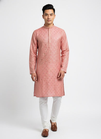 The Serene Sequin – Rose Pink Kurta Set