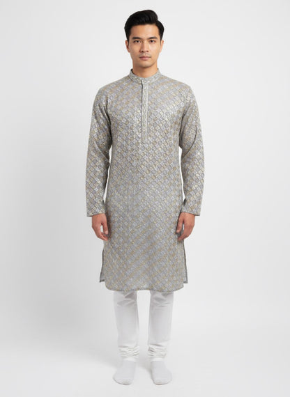 The Serene Sequin – Slate Grey Kurta Set