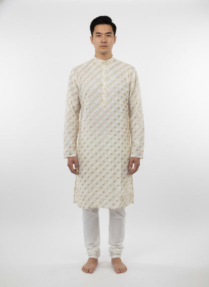 The Serene Sequin – Cream Ivory Kurta Set