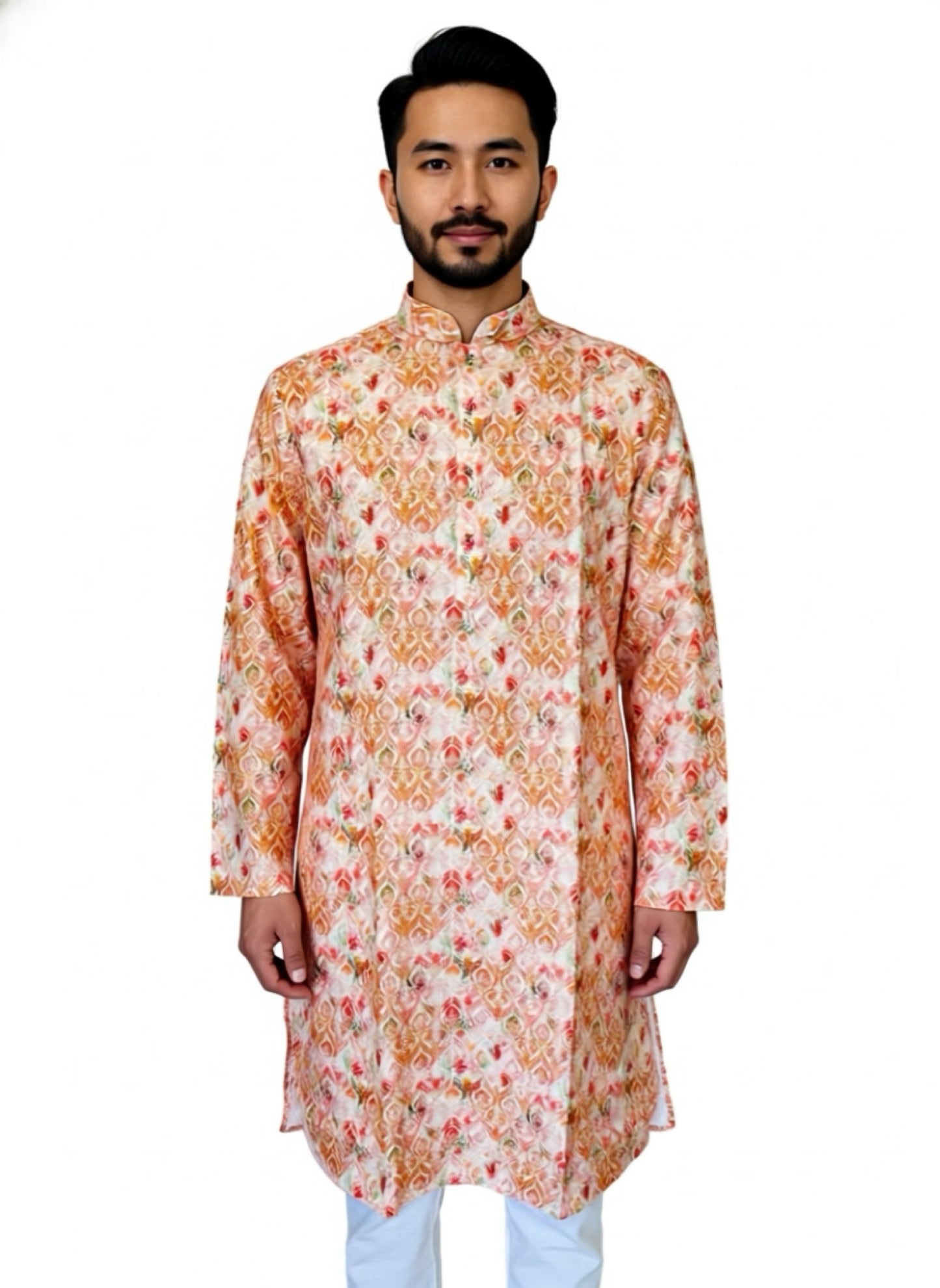 The Marigold Mosaic – Super Soft Malai Cotton Kurta Set
