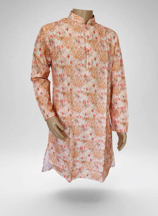 The Marigold Mosaic – Super Soft Malai Cotton Kurta Set