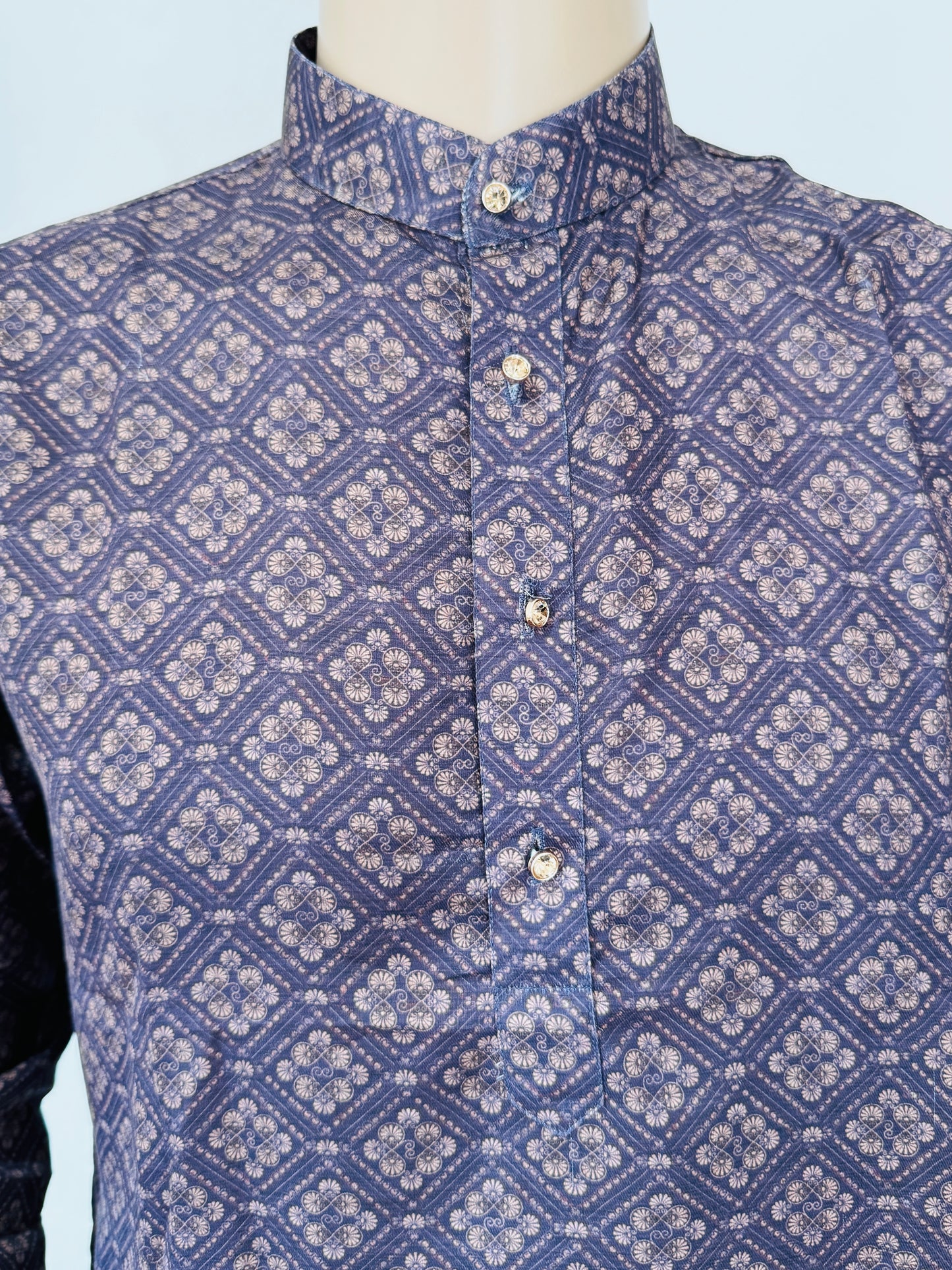 The Midnight Motif – Premium Cotton Blend Kurta Set