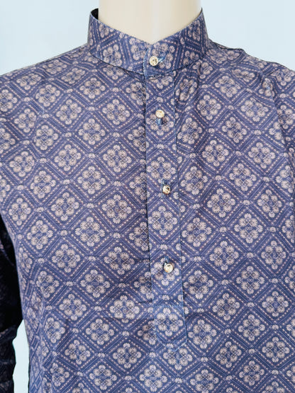 The Midnight Motif – Premium Cotton Blend Kurta Set