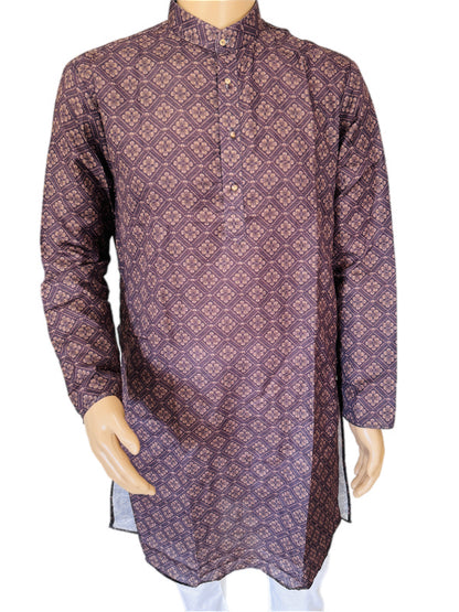 The Midnight Motif – Premium Cotton Blend Kurta Set