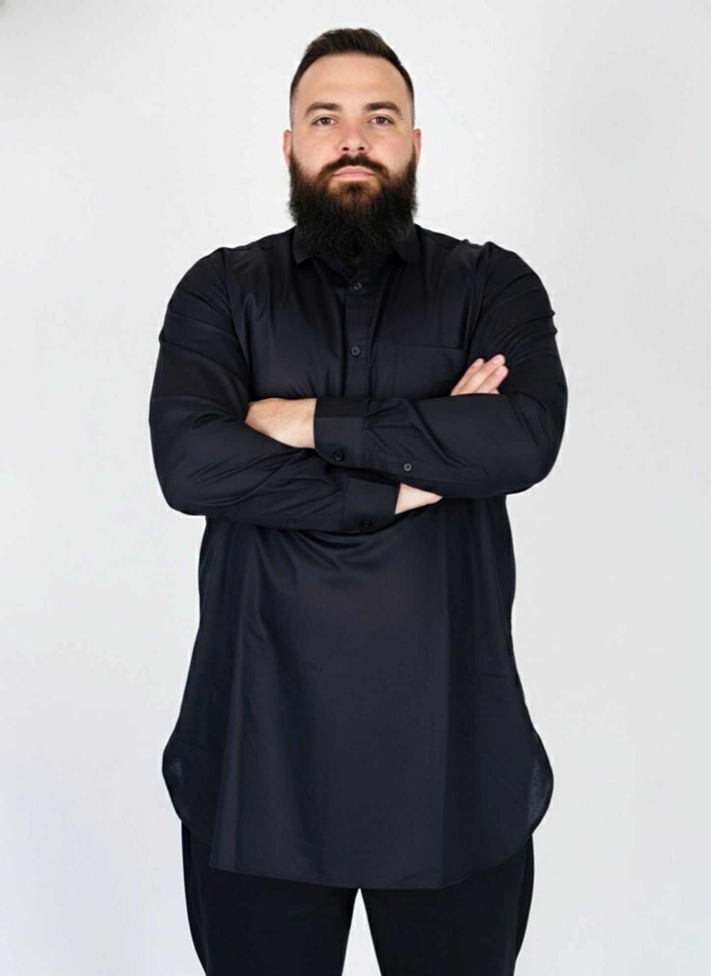 The Classic Pathani Suit – Midnight Black