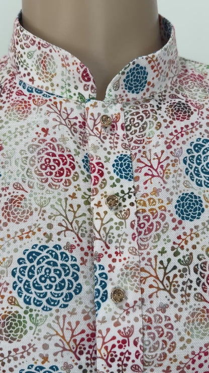 The Azure Plume – Cotton Blend Artisanal Kurta Set