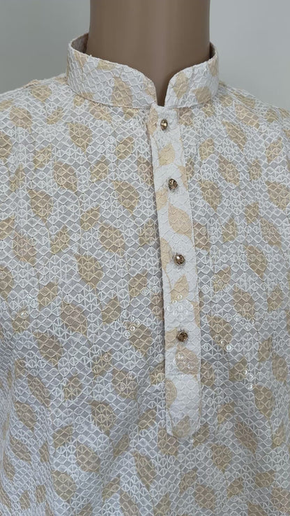 The Gilded Daaman – Sequin Jacquard Kurta Set