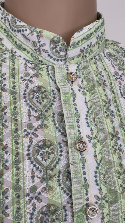 The Ivory Empire – Premium Jacquard Kurta
