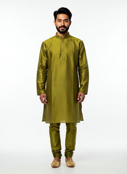 Silk Radiance – Emerald Forest Kurta Set