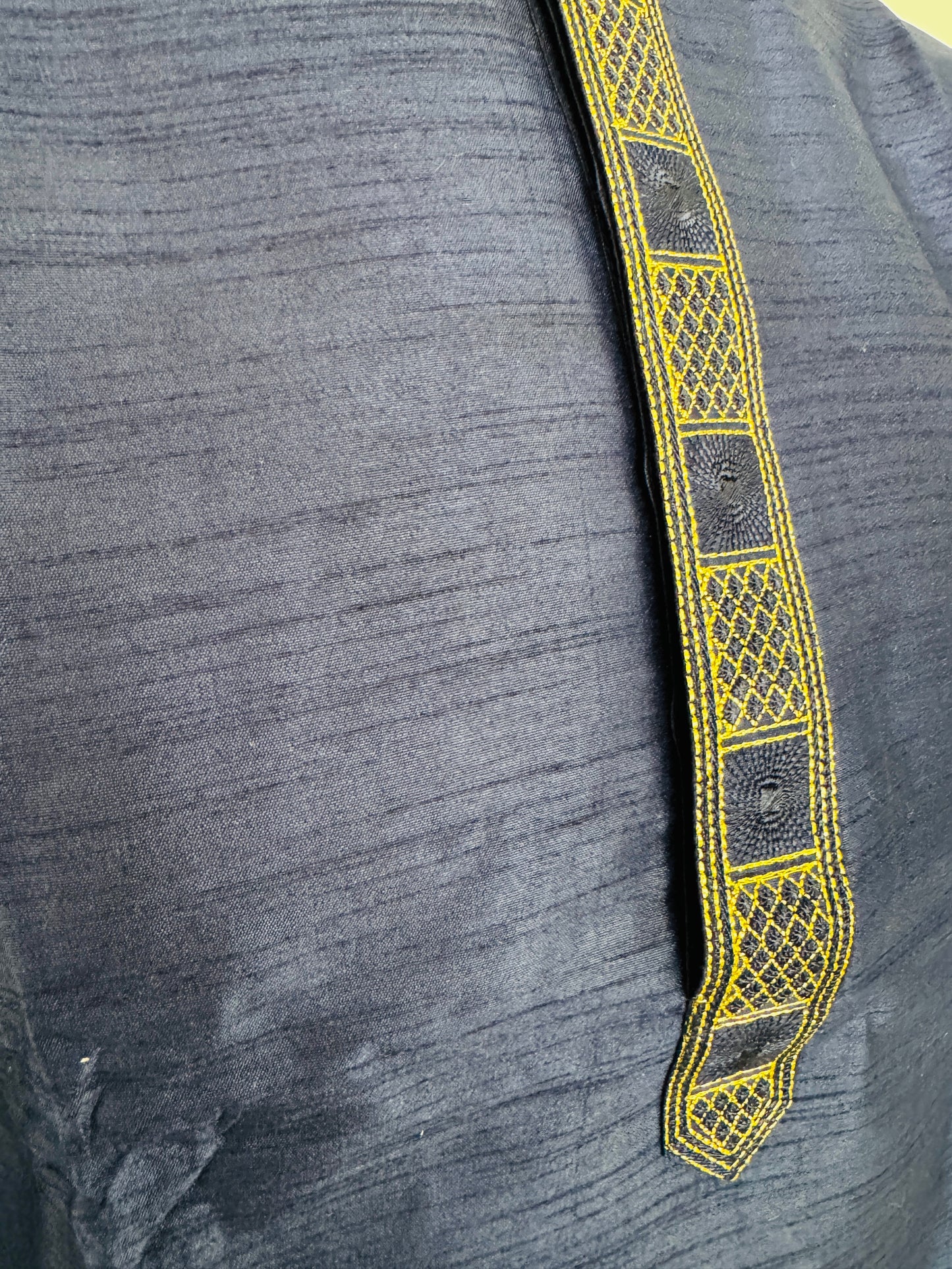 Silk Radiance – Midnight Navy Kurta Set