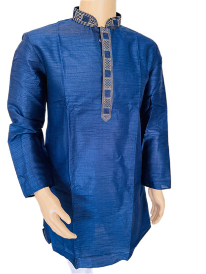 Silk Radiance – Midnight Navy Kurta Set