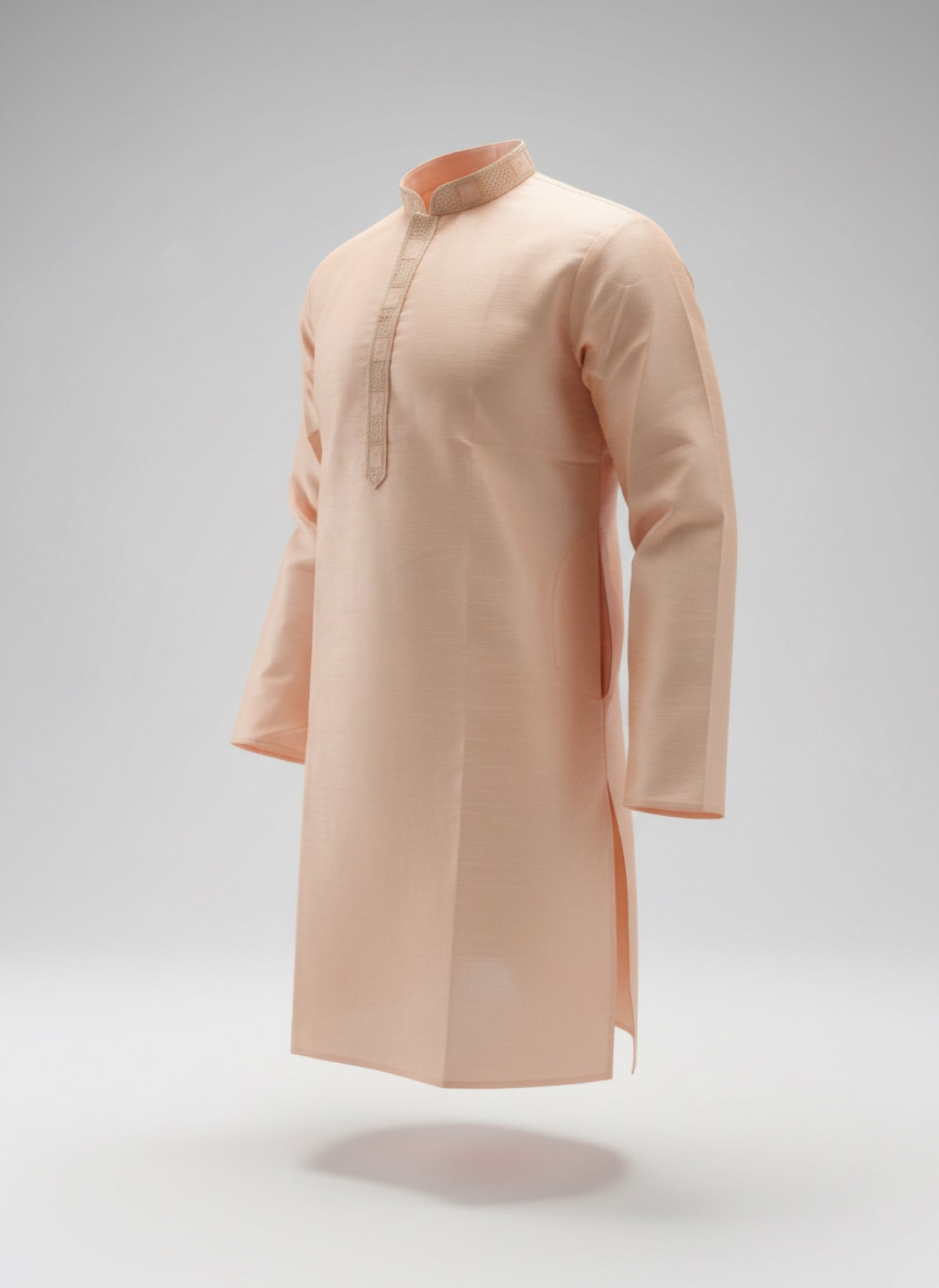 Silk Radiance – Saffron Glow Kurta Set