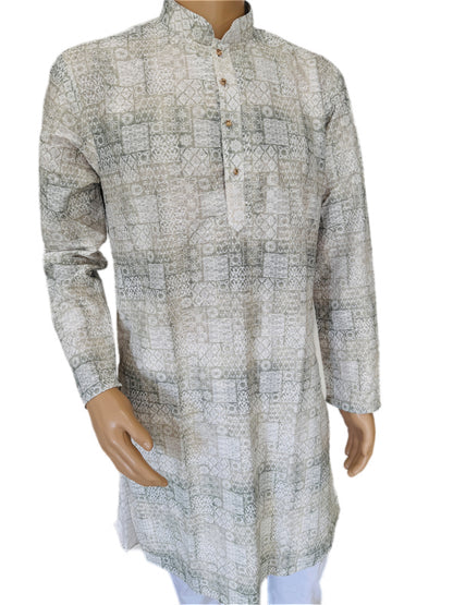 The Silver Slate Mosaic – Cotton Blend Kurta Set