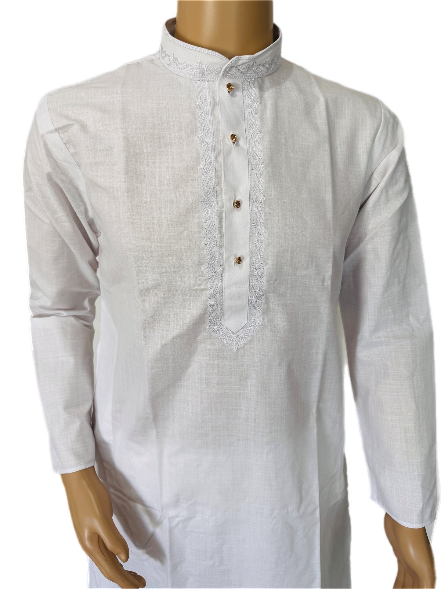 The Zen Minimalist – Pristine White Cotton Kurta Set